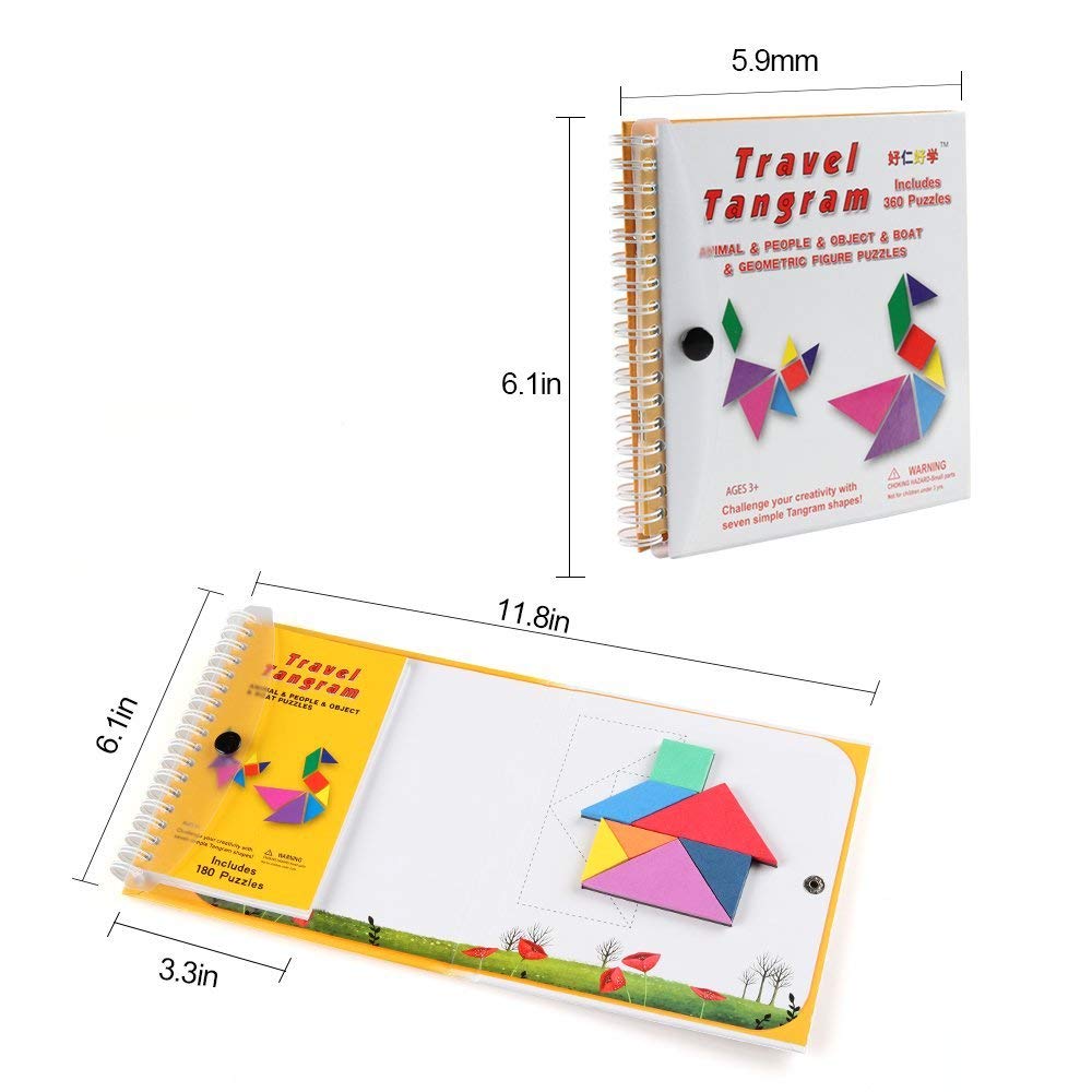 Amazon.co.jp: D-FantiX タングラムパズル 旅行ゲーム タングラム Book